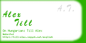 alex till business card